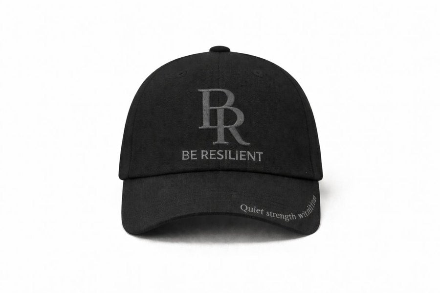 Be Resilient 100% Cotton Twill Baseball Cap - Black