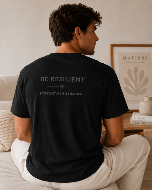 Be Resilient 100% Cotton Signature T-Shirt - Black