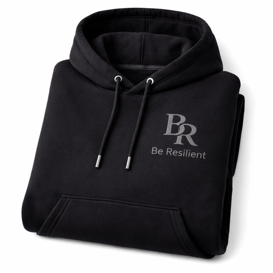 Be Resilient 100% Cotton Hoodie - Black
