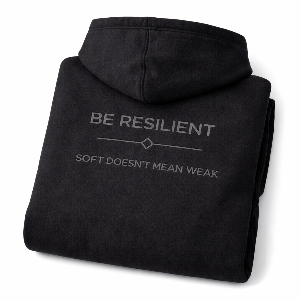 Be Resilient 100% Cotton Hoodie - Black
