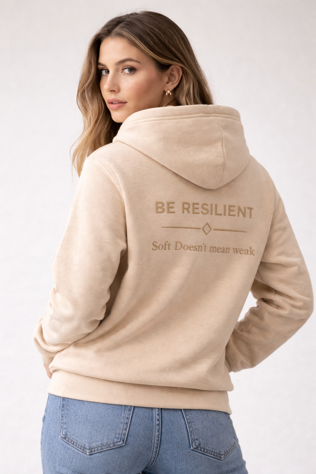 Be Resilient 100% Premium Hoodie - Beige