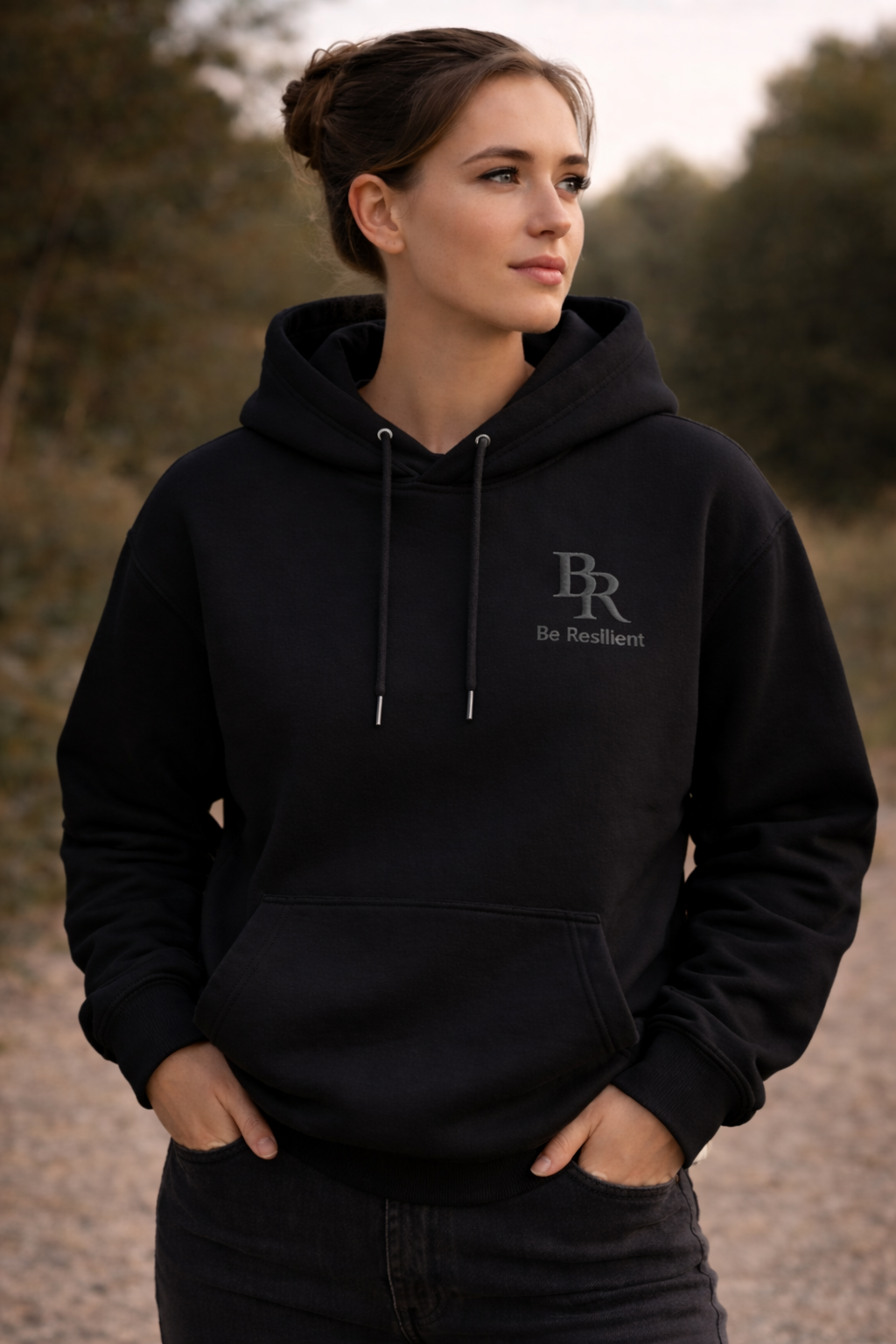 Be Resilient 100% Cotton Hoodie - Black