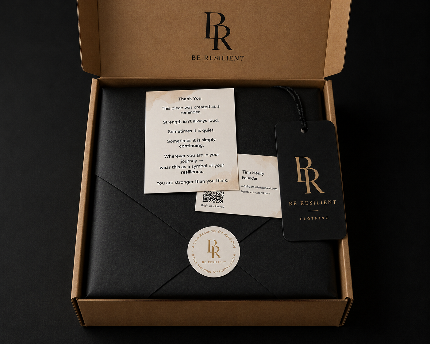 Be Resilient 100% Cotton Signature T-Shirt - Black