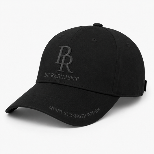 Be Resilient 100% Cotton Twill Baseball Cap - Black