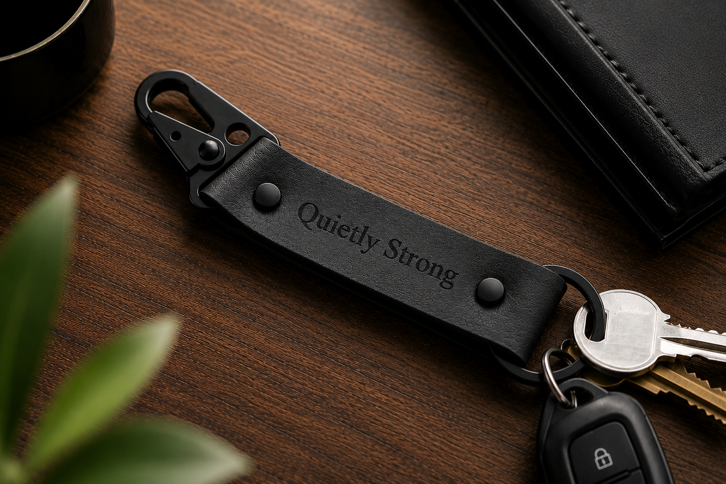 Be Resilient Signature Keychain - Black