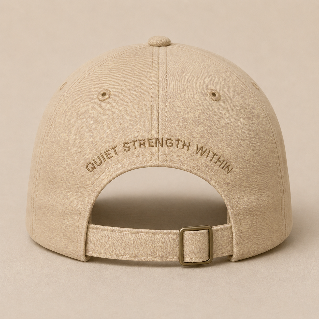 Be Resilient 100% Cotton Twill Baseball Cap - Beige